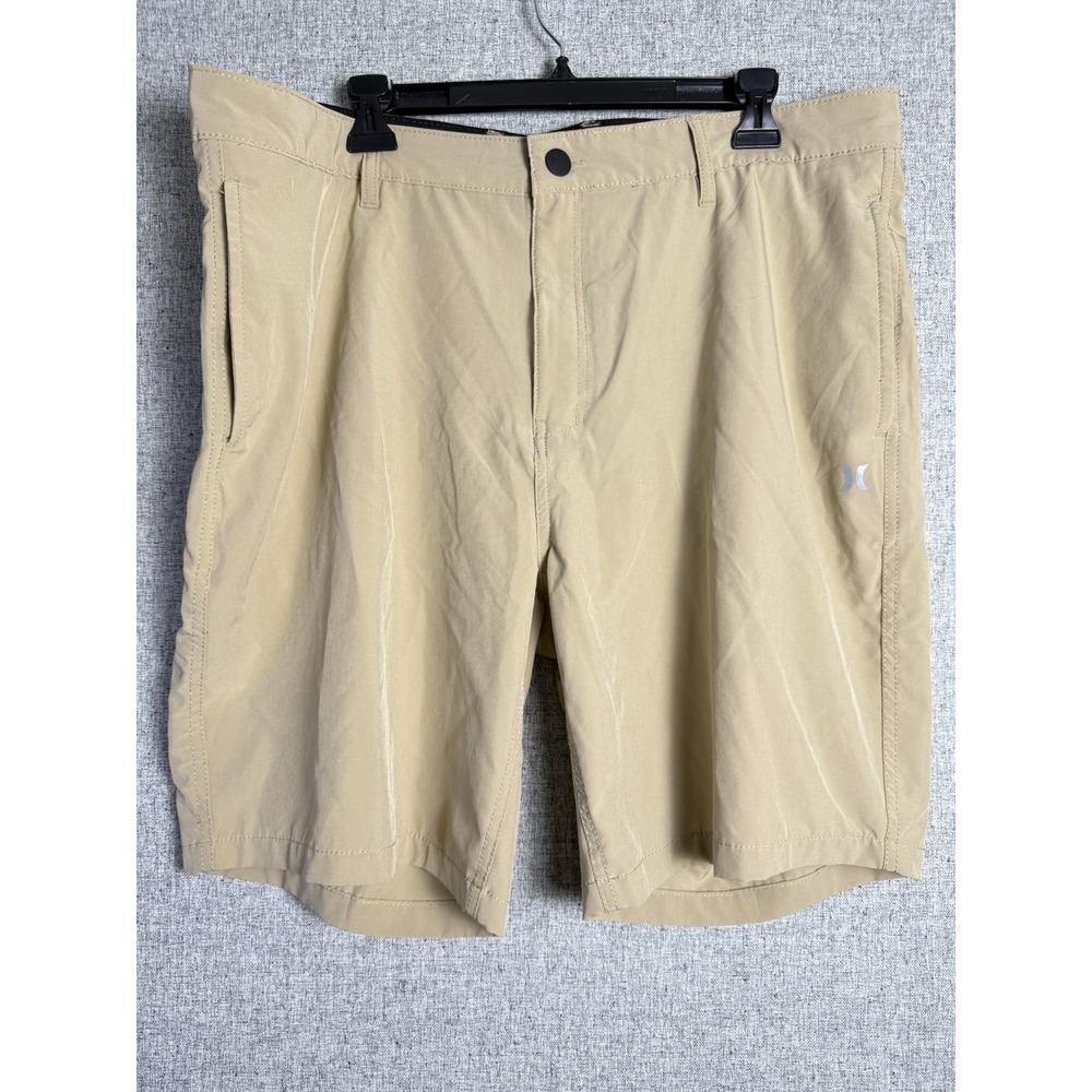 Hurley Men's‎ Hybrid Golf Athletic Chino Khaki Shorts Water Repellent Stretch 38